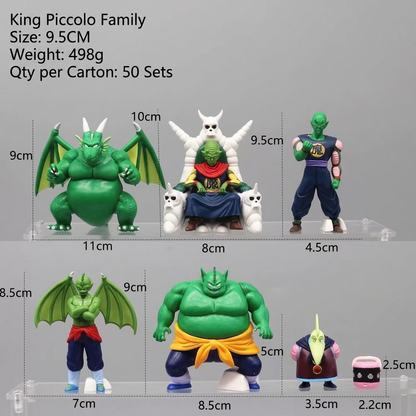 7-Piece Demon King Piccolo Clan Figure Set | Complete Family Collectible Bundle