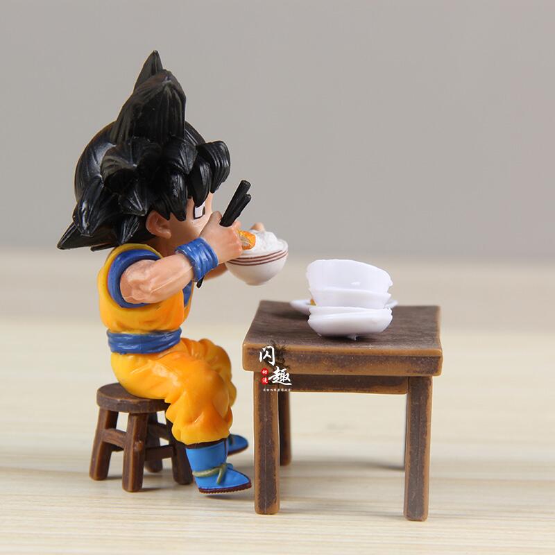 Dragon Ball Z Saiyan Feast Diorama - Goku & Vegeta Eating Scene Figure Set (8cm)