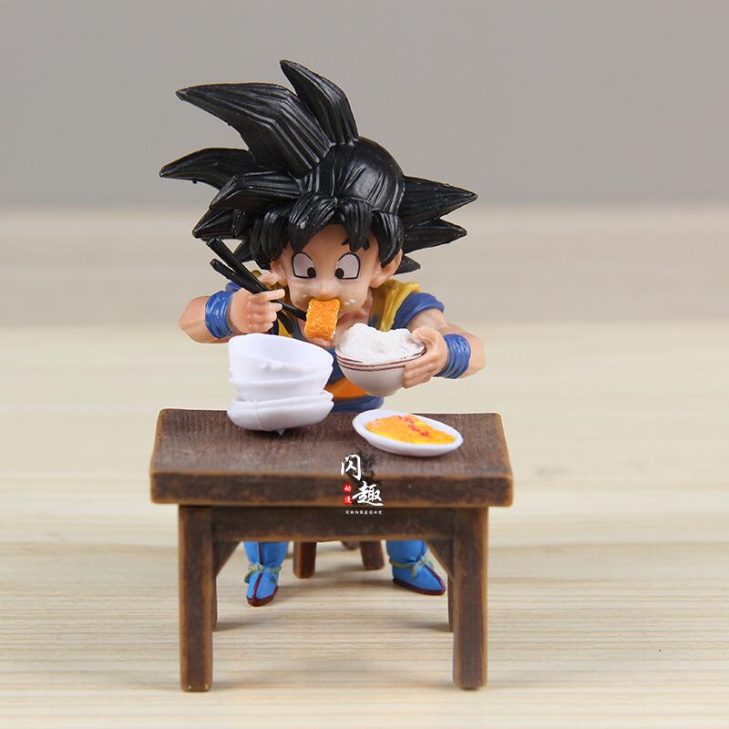 Dragon Ball Z Saiyan Feast Diorama - Goku & Vegeta Eating Scene Figure Set (8cm)