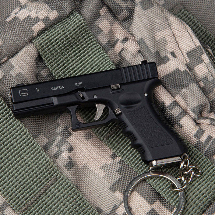 1:3 Scale Miniature G17 Model Fidget Toy | Metal Shell Ejecting Keychain (Non-Firing Replica)