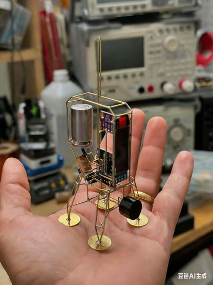 Mars Explorer Lander: Wi-Fi Smart Clock & Weather Station (Handcrafted Metal Art)