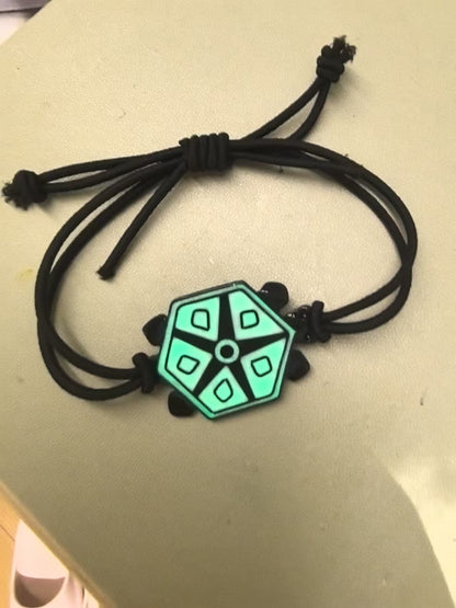Glow-in-the-Dark Turtle Miraculous Bracelet - Carapace Cosplay Prop (Handmade Resin)