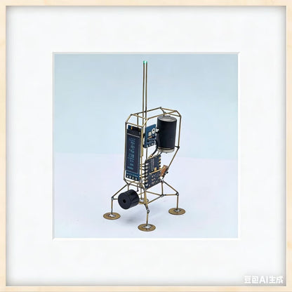 Mars Explorer Lander: Wi-Fi Smart Clock & Weather Station (Handcrafted Metal Art)