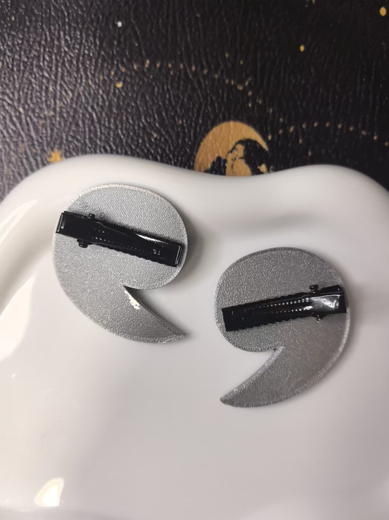 Goat Miraculous Hair Clips - Caprikid Cosplay Prop (Pair, Handmade Resin)