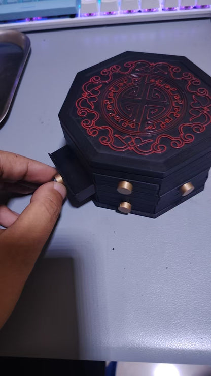 Handcrafted Mini Miracle Box | Functional Secret Jewelry Box with Drawers | 3D Printed Collectible