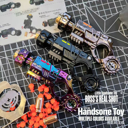Agent PZ Cyberpunk Tactical Fidget Blaster | Alloy Slider & Spinner Toy