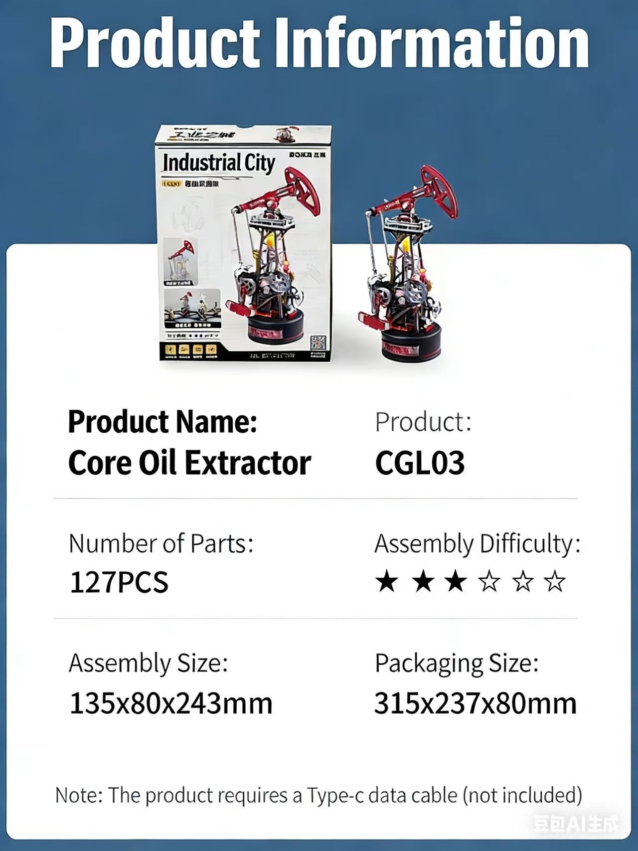 Industrial City Series: Mechanical Oil Pumpjack