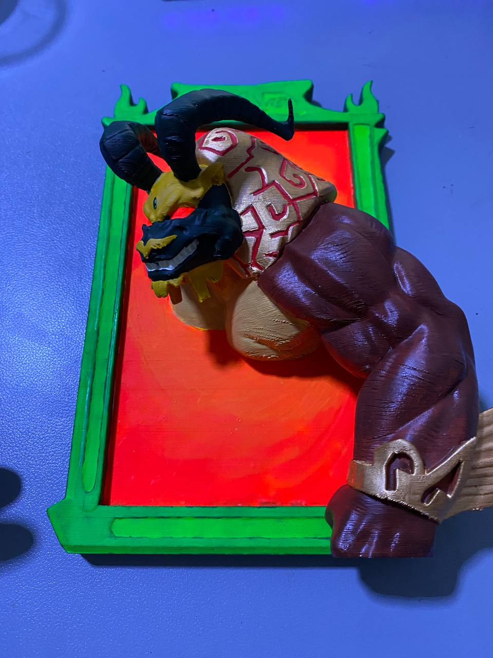 1/1 Exclusive: The Earth Demon Portal Figure | UV Glow Custom Desk Art