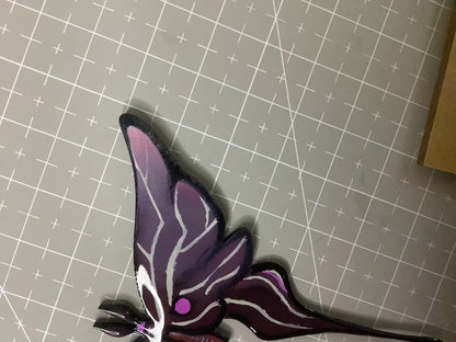 Hand-Painted Butterfly Miraculous Brooch | Hawk Moth Cosplay Prop