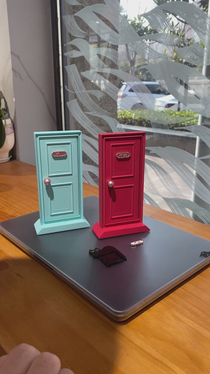 "Open The Door" Interactive LED Night Light | Miniature Door Desk Lamp for Room Decor
