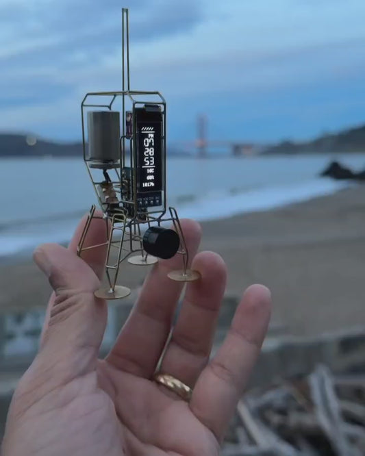 Mars Explorer Lander: Wi-Fi Smart Clock & Weather Station (Handcrafted Metal Art)