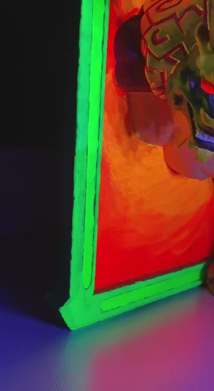 1/1 Exclusive: The Earth Demon Portal Figure | UV Glow Custom Desk Art