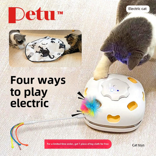 Pet Wang cat toys, electric intelligent automatic cat teaser, whack-a-mole, peek-a-boo, cat self-hi, boredom-relieving artifact, cat supplies